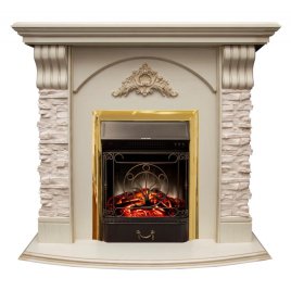 Каминокомплект RealFlame Athena STD/EUG с очагом Majestic s Lux Black/Brass